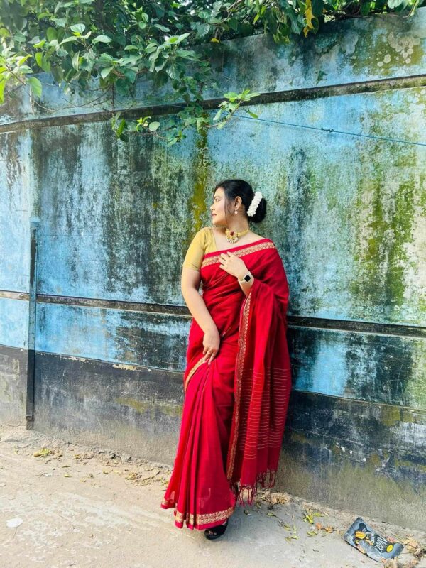 Pure Tangail cotton sari(P-832) - Image 2