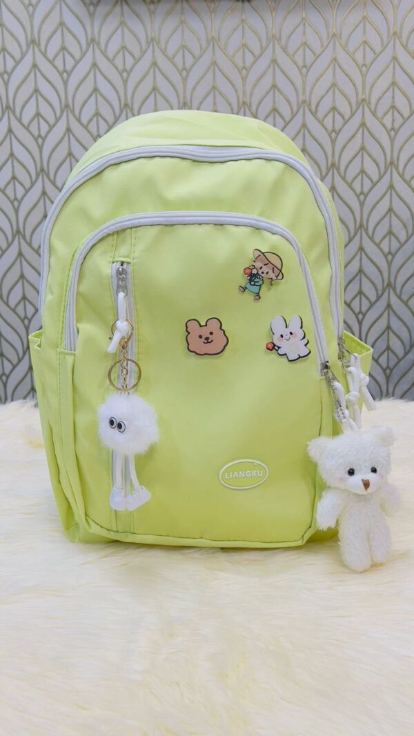 Trendy Schoolbag With Pendanrt & Doll (P-982) - Image 2