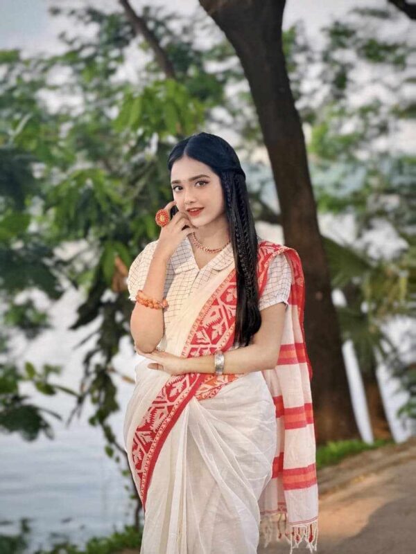 Pure Tangail Cotton Sari (P-816) - Image 2