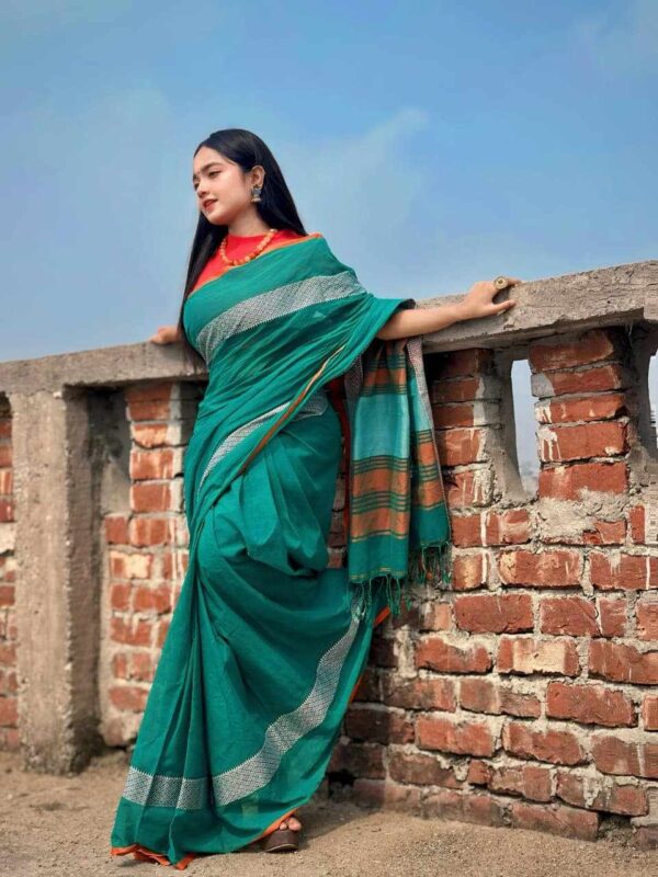 Pure Tangail Cotton Sari (P-814) - Image 2