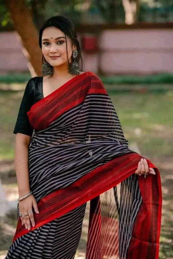 Pure Tangail Cotton Sari (P-810) - Image 2