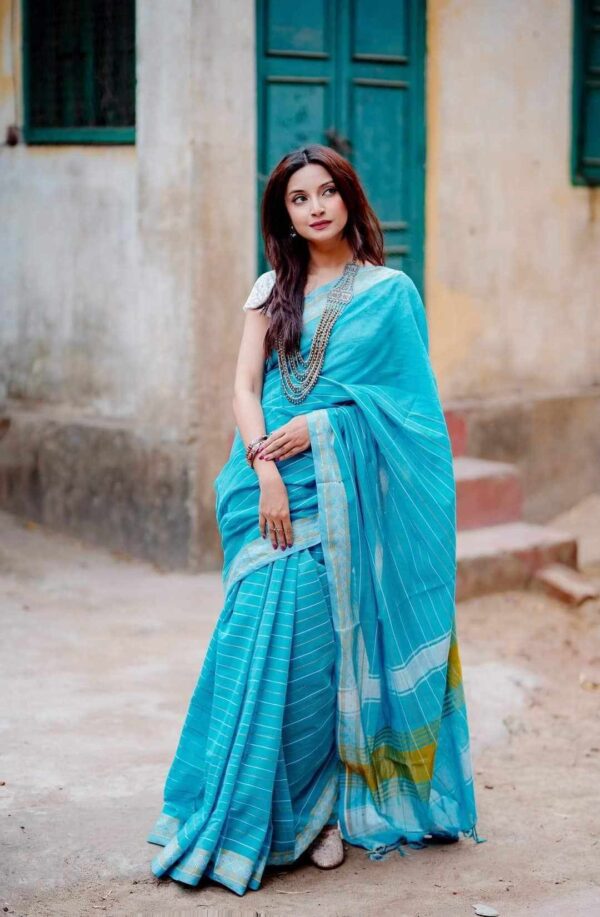 Pure Tangail Cotton Sari (P-801) - Image 2