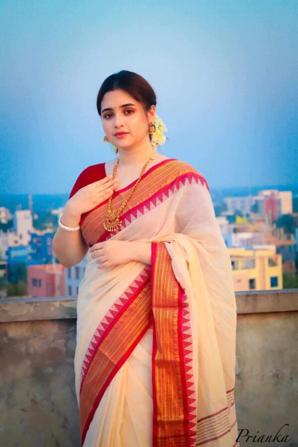 Pure Tangail Cotton Sari (P-824) - Image 2