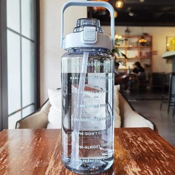 Transparent Motivational Water Bottle 2L  (P-520) - Image 2