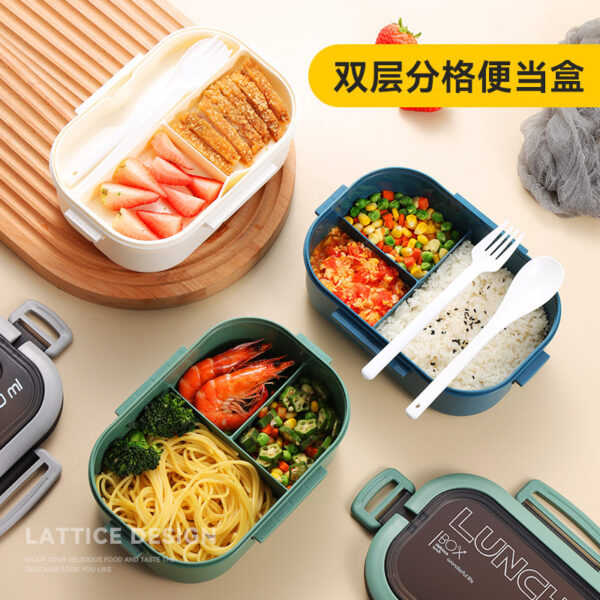 Premium Imported Tiffin Box With Cutlery (P-115) - Image 2