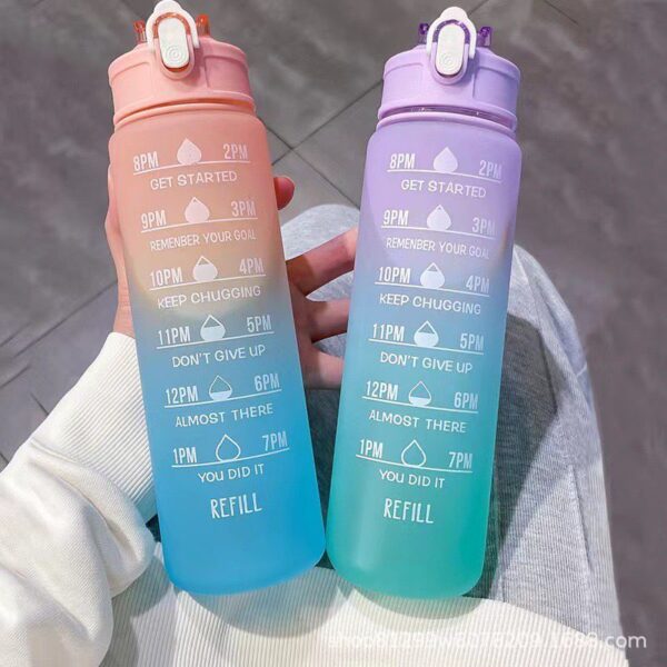 1L 3D Kawai Time Scale Motivational Watee Bottle (P-277)