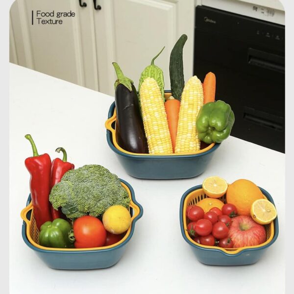Bowl With Strainer - 8pcs ( P-21) - Image 2