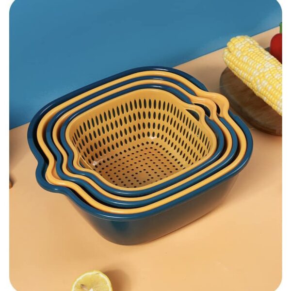 Bowl With Strainer - 8pcs ( P-21)