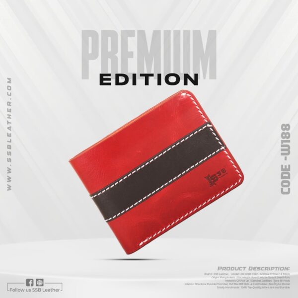 Oil Pull UP Leather Striped Wallet (P-679)