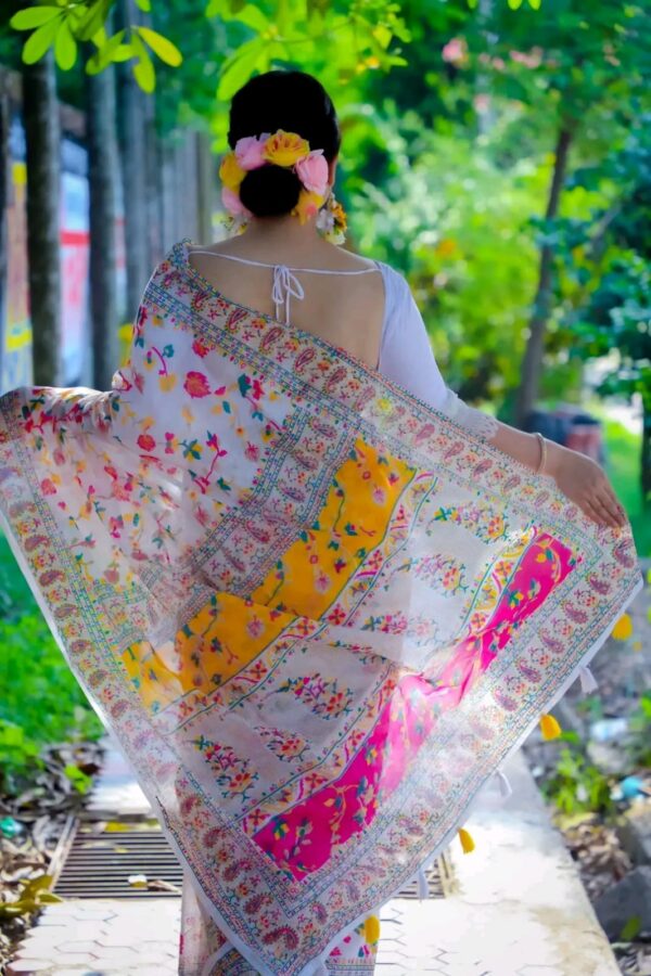 Exclusive Design Tangail Screen Print Saree (P-268)