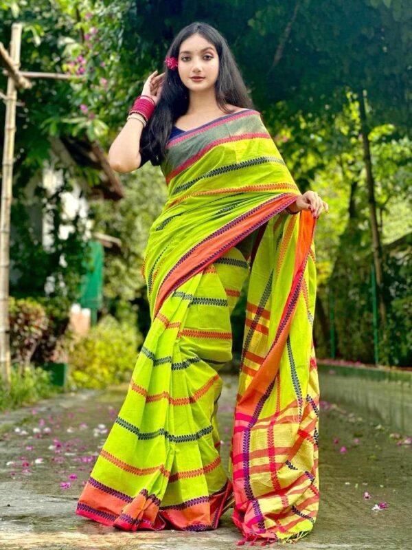 Pure Tangail Cotton Sari (P-823) - Image 2