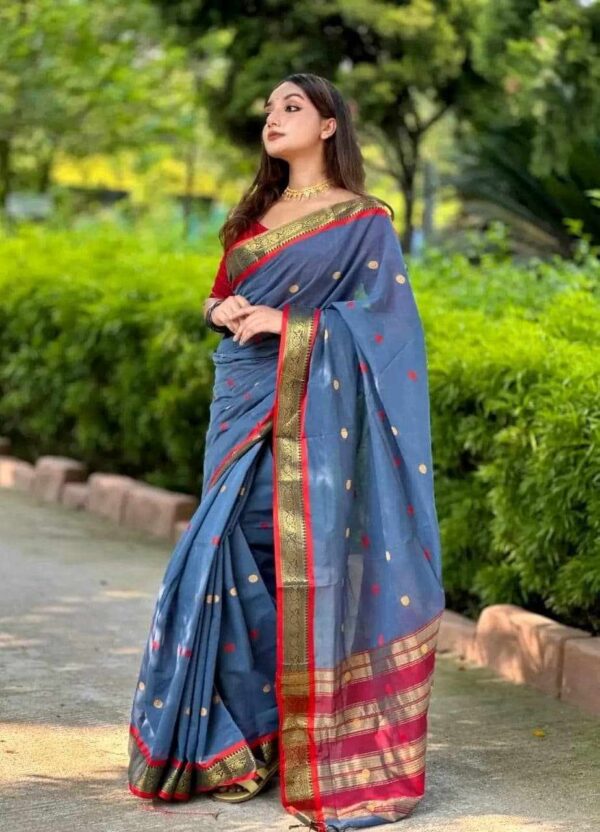 Pure Tangail Cotton Sari (P-803) - Image 2