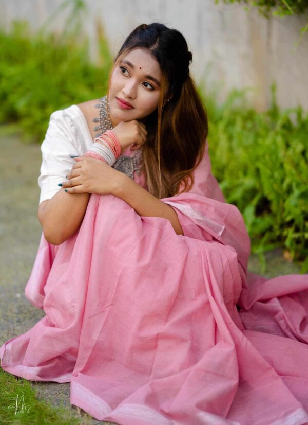 Pure Tangail cotton sari (P-831) - Image 2