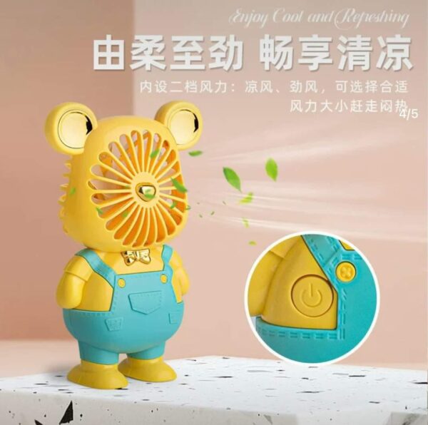 USB   Rechergeable Bear Cooling Fan (P-254) - Image 2