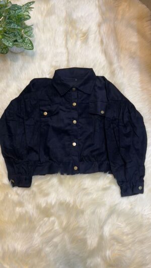 Lapel corduroy jacket Black (P-1066)