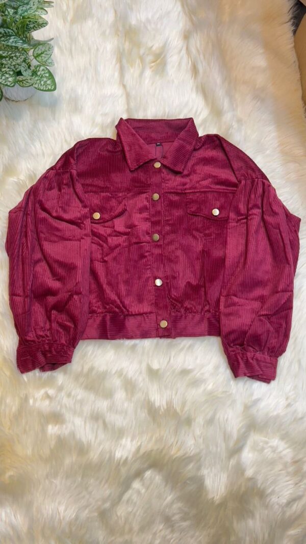 Lapel corduroy jacket  (P-1064)