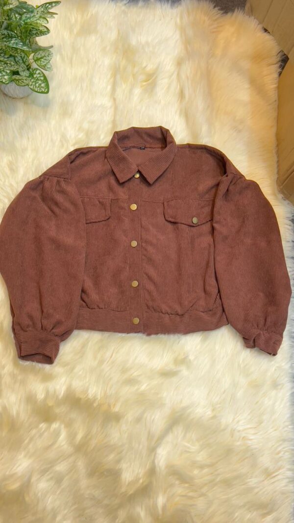 Lapel corduroy jacket Black (P-1062)