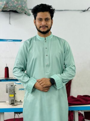 Men's Sequence Punjabi Pastel Green (P-1073)