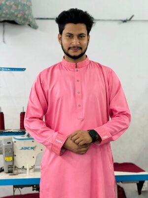 Men's Sequece Punjabi Pink (P-1072)