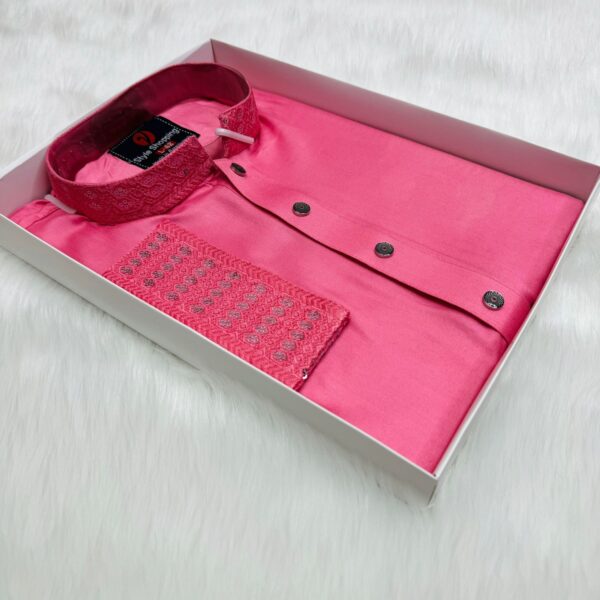 Men's Sequece Punjabi Pink (P-1072) - Image 2