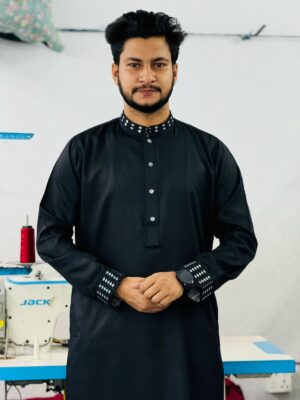 Men's sequence Punjabi Black (P-1069)