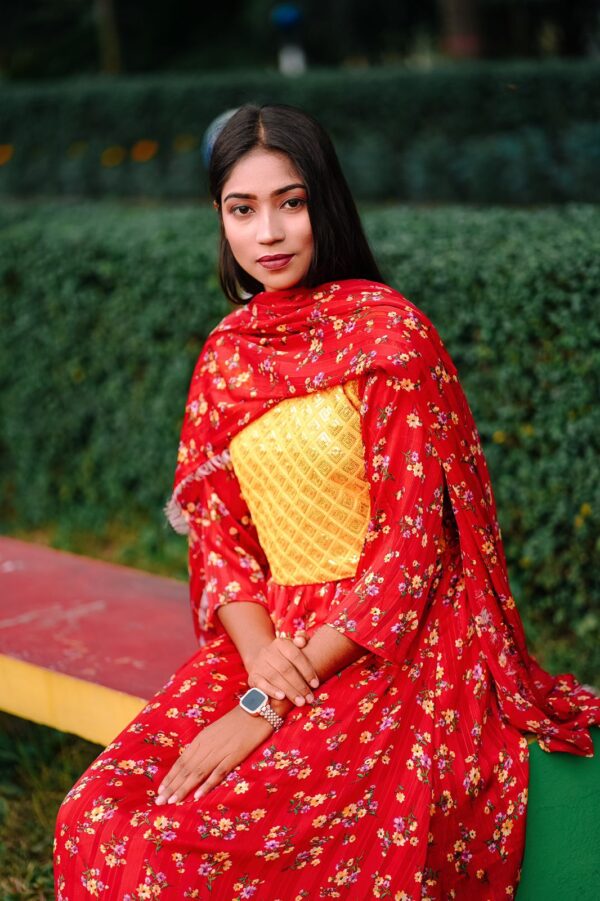Floral Gown Red (P-1078)