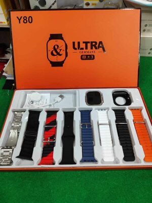 Y80 Ultra Smartwatch With 8 Strap (P-418)