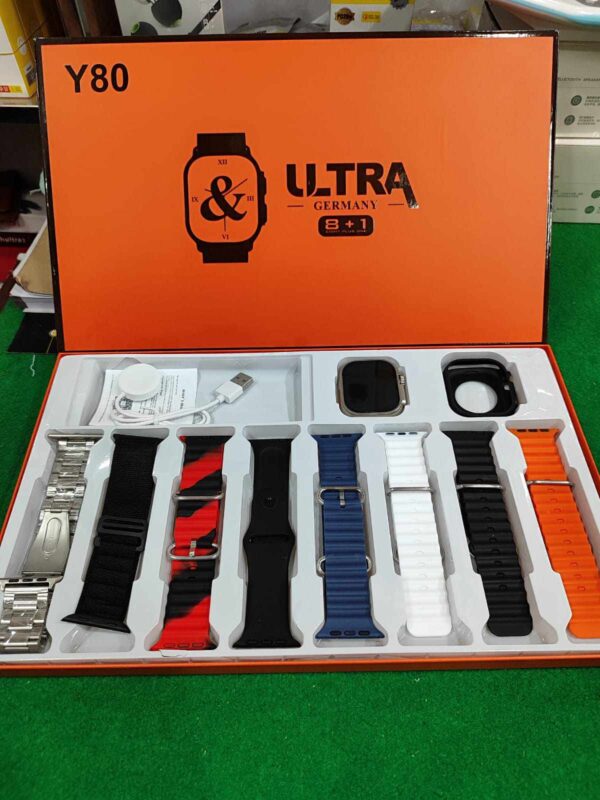 Y80 Ultra Smartwatch With 8 Strap (P-418)