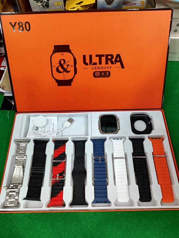 Y80 Ultra Smartwatch With 8 Strap (P-418) - Image 2